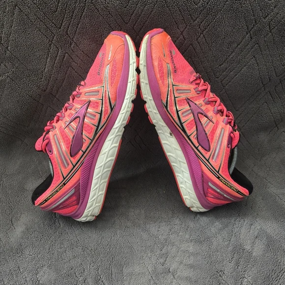 Brooks Transcend Ultimate Ride Running Shoes Womens Sz 9.5 Athletic Sneaker Pink - Picture 3 of 9